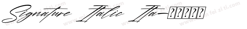 Signature Italic Ita字体转换